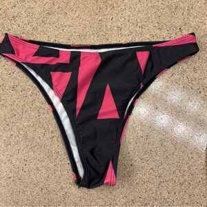 Stylish Pink and Black Women's Swim Bottom